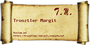 Trosztler Margit névjegykártya